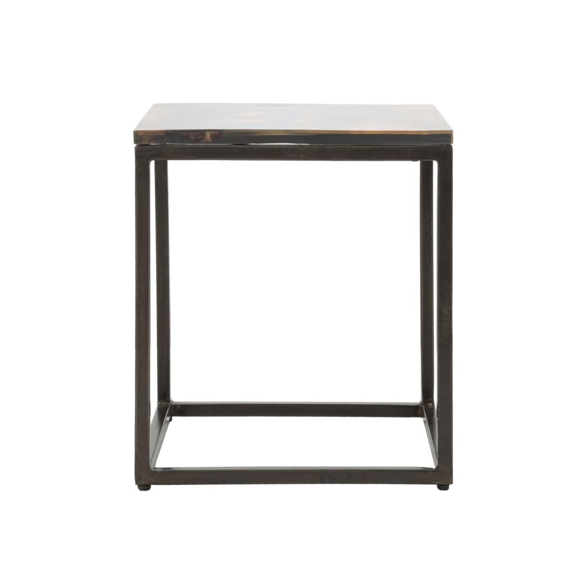 Tavolo Da Caffe' Mustang Quadrato cm.40x40x45 Legno Di Acacia Nilotica |Mauro Ferretti