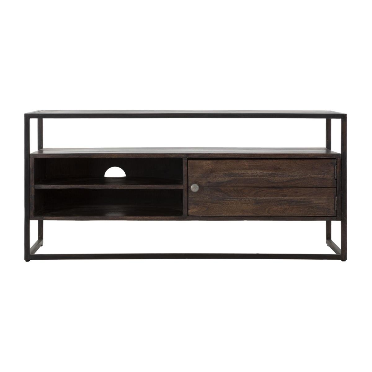 Porta Tv Burn cm.120x40x55 Legno Di Acacia Nilotica |Mauro Ferretti