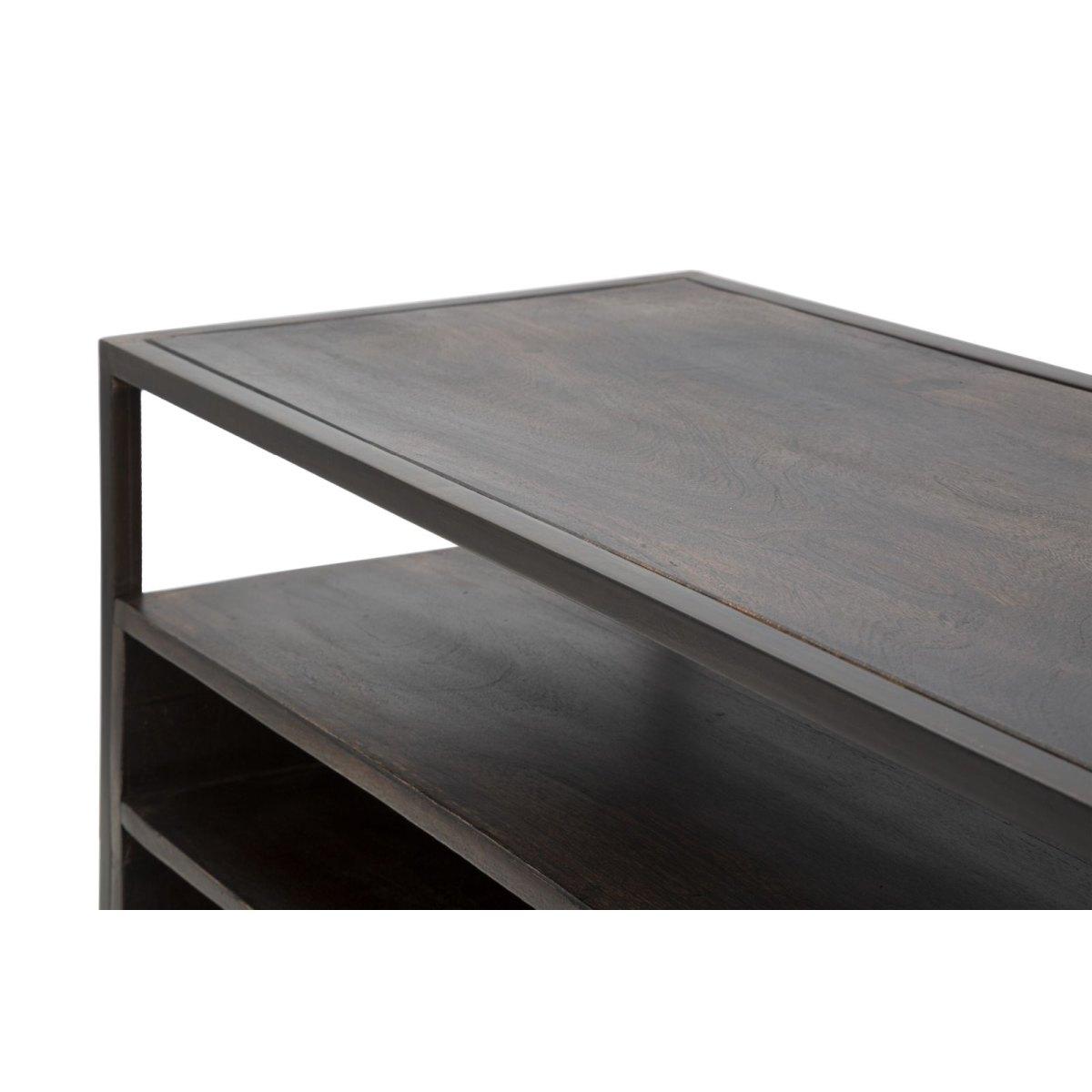 Porta Tv Burn cm.120x40x55 Legno Di Acacia Nilotica |Mauro Ferretti