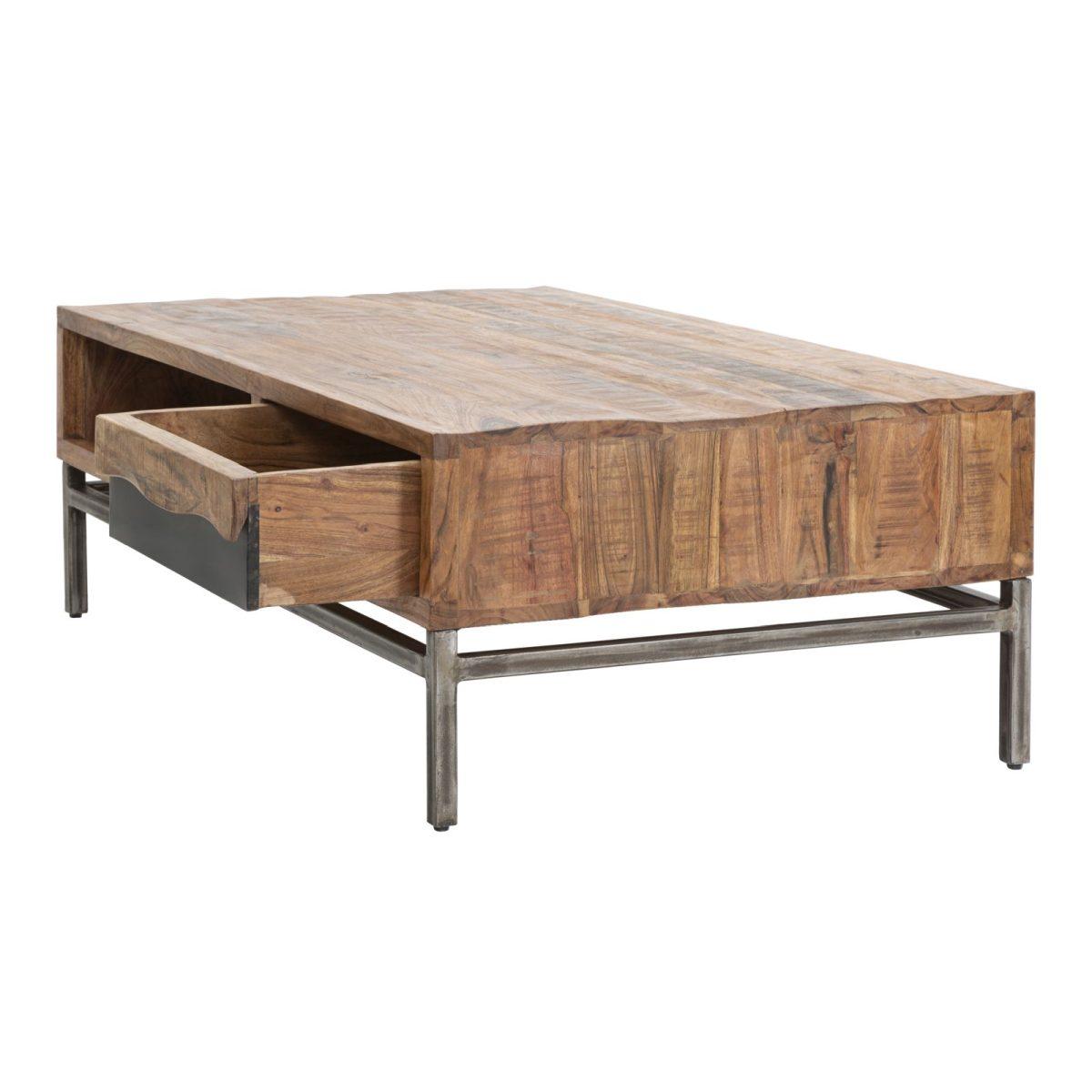 Tavolo Da Caffe' Yellowstone cm.118x70x40 Legno Di Acacia Nilotica |Mauro Ferretti