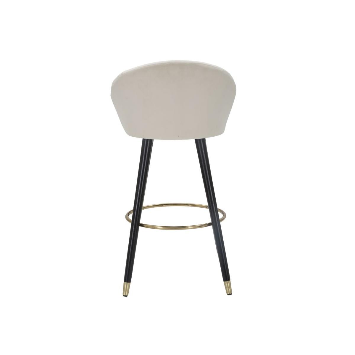 Sgabello Bar Prague Crema cm.55x56x104 Altezza Seduta 80Cm |Mauro Ferretti