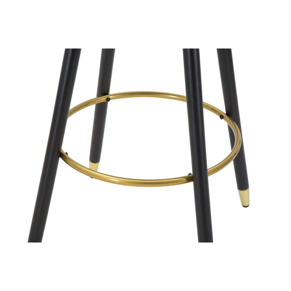 Sgabello Bar Prague Nero cm.55x56x104 Altezza Seduta 80Cm |Mauro Ferretti