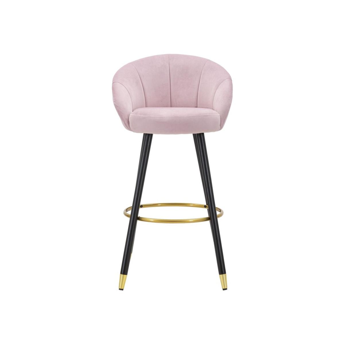 Sgabello Bar Prague Rosa cm.55x56x104 Altezza Seduta 80Cm |Mauro Ferretti