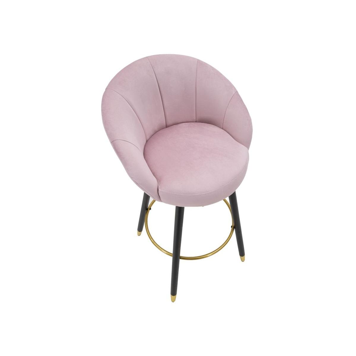 Sgabello Bar Prague Rosa cm.55x56x104 Altezza Seduta 80Cm |Mauro Ferretti