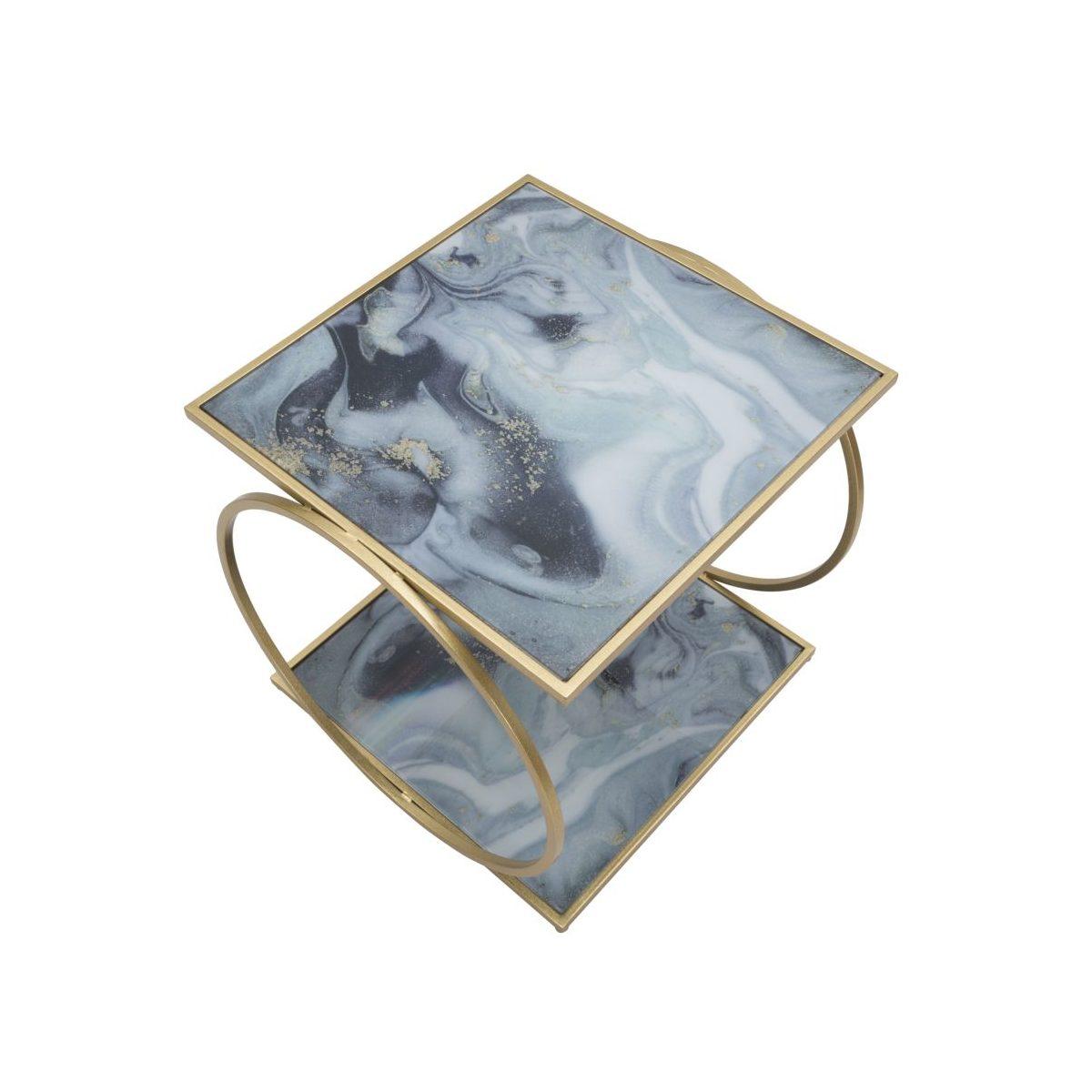 Tavolinetto Glam 2 Level cm.52,5x50x51 |Mauro Ferretti