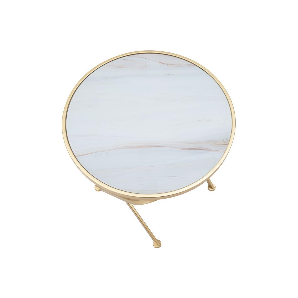 Tavolinetto Glam Mat cm.Ø50,5x50 |Mauro Ferretti