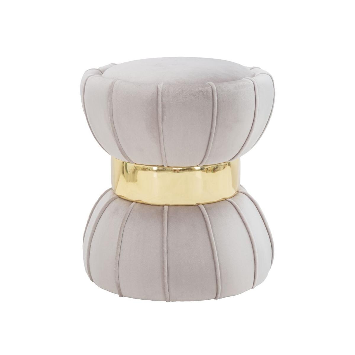 Sgabello Flower Grigio cm.Ø40x44 |Mauro Ferretti