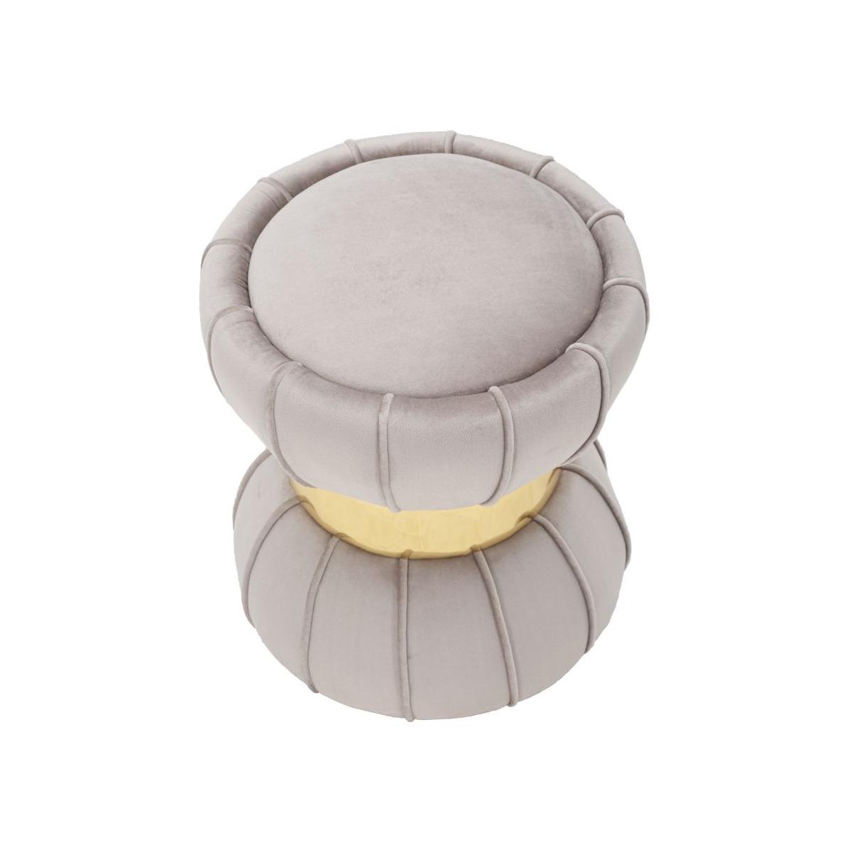 Sgabello Flower Grigio cm.Ø40x44 |Mauro Ferretti