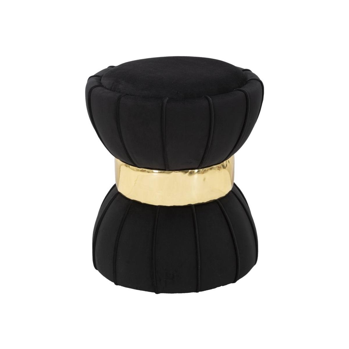 Sgabello Flower Nero cm.Ø40x44 |Mauro Ferretti