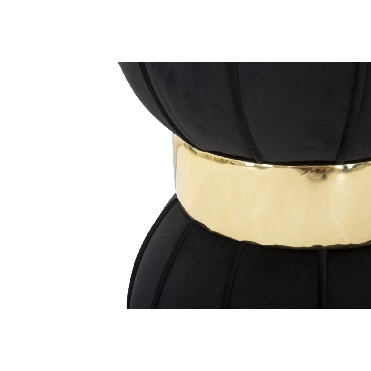 Sgabello Flower Nero cm.Ø40x44 |Mauro Ferretti