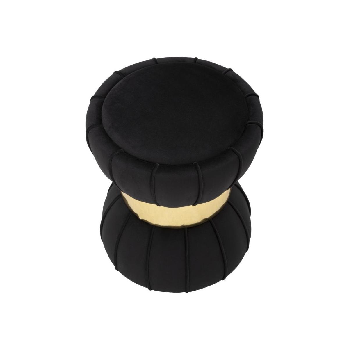 Sgabello Flower Nero cm.Ø40x44 |Mauro Ferretti