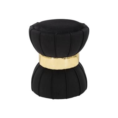 Sgabello Flower Nero cm.Ø40x44 |Mauro Ferretti