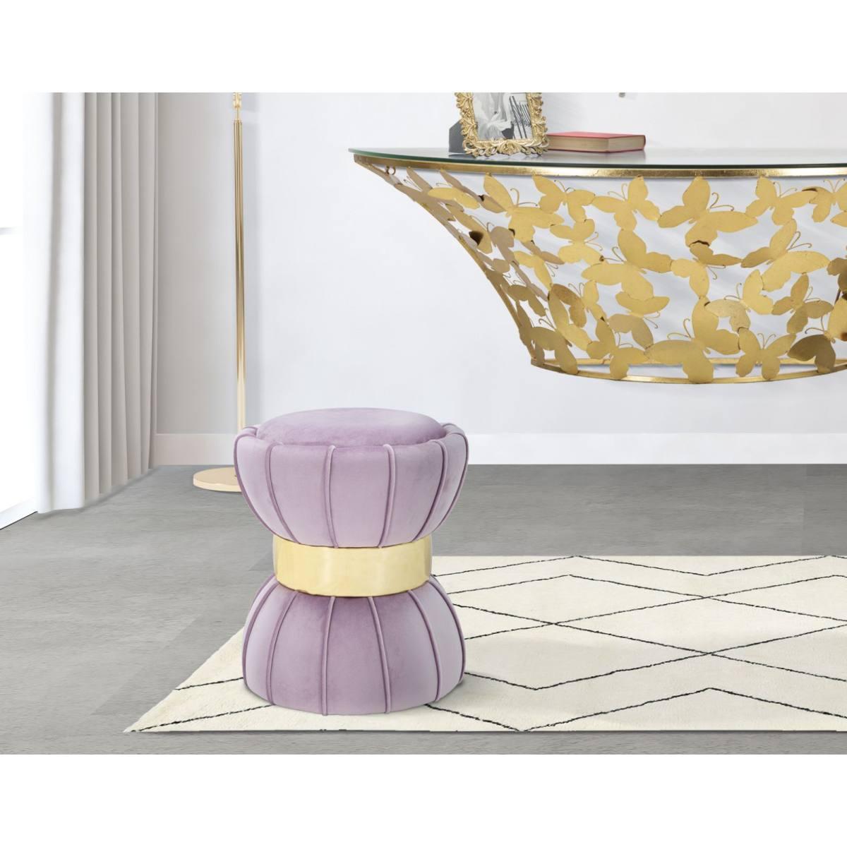 Sgabello Flower Rosa cm.Ø40x44 |Mauro Ferretti