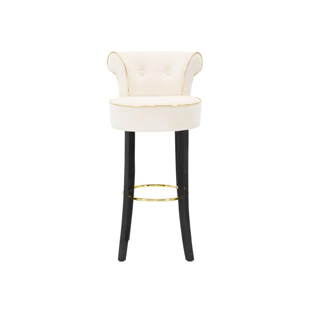 Sgabello Bar Luxy Crema cm.46x48x96 Altezza Seduta 75Cm |Mauro Ferretti