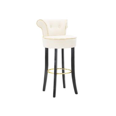 Sgabello Bar Luxy Crema cm.46x48x96 Altezza Seduta 75Cm |Mauro Ferretti