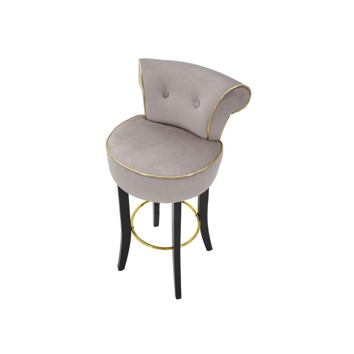 Sgabello Bar Luxy Grigio cm.46x48x96 Altezza Seduta 75Cm |Mauro Ferretti