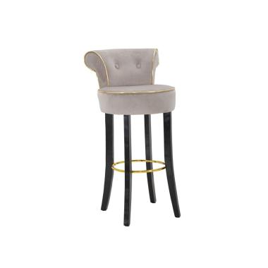 Sgabello Bar Luxy Grigio cm.46x48x96 Altezza Seduta 75Cm |Mauro Ferretti