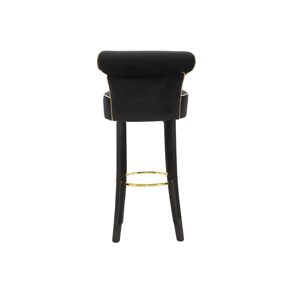 Sgabello Bar Luxy Nero cm.46x48x96 Altezza Seduta 75Cm |Mauro Ferretti