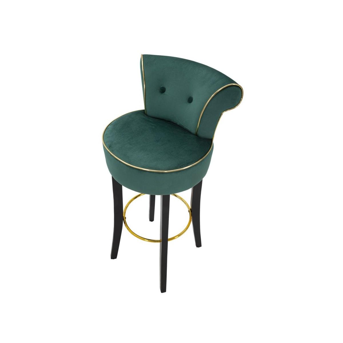 Sgabello Bar Luxy Verde cm.46x48x96 Altezza Seduta 75Cm |Mauro Ferretti