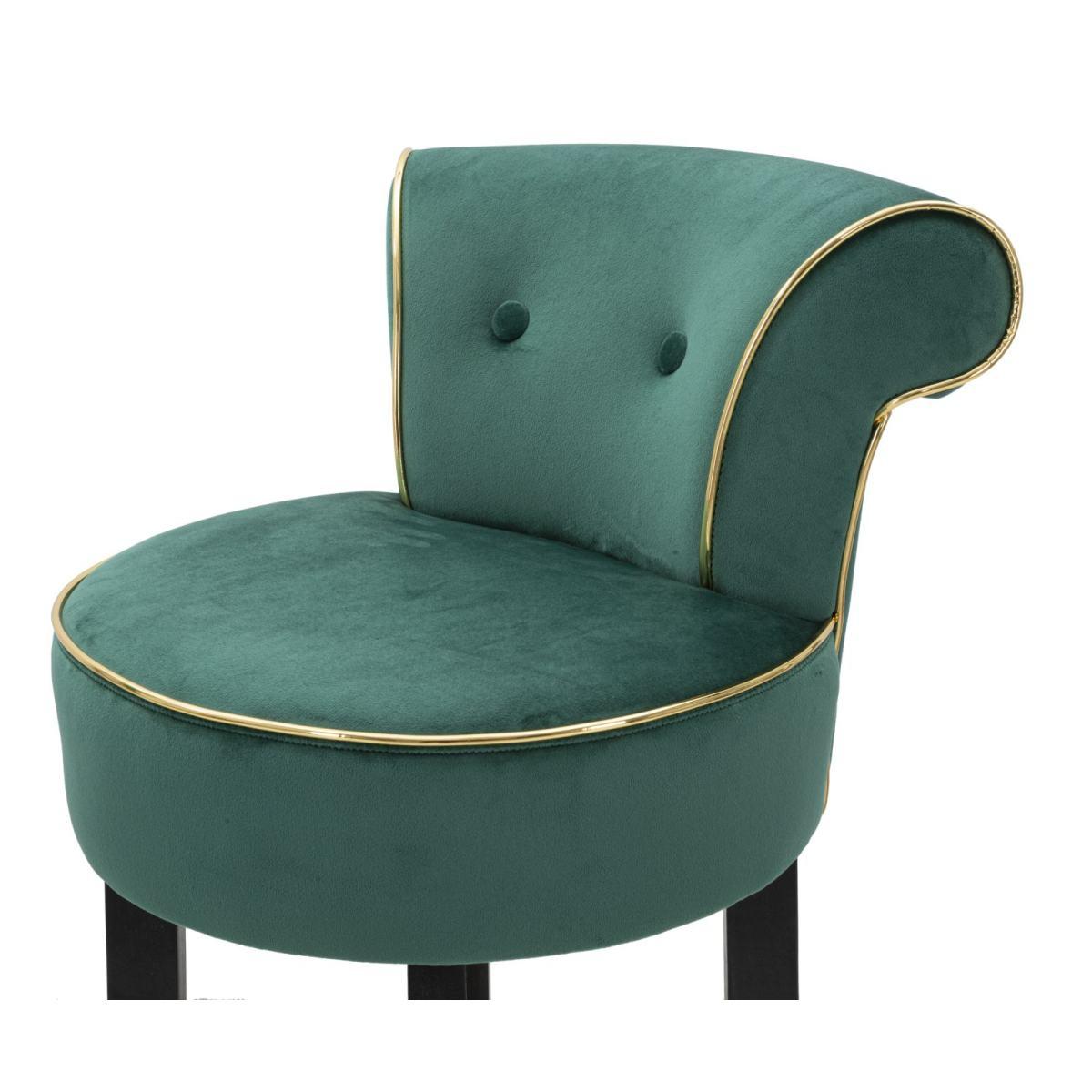 Sgabello Bar Luxy Verde cm.46x48x96 Altezza Seduta 75Cm |Mauro Ferretti