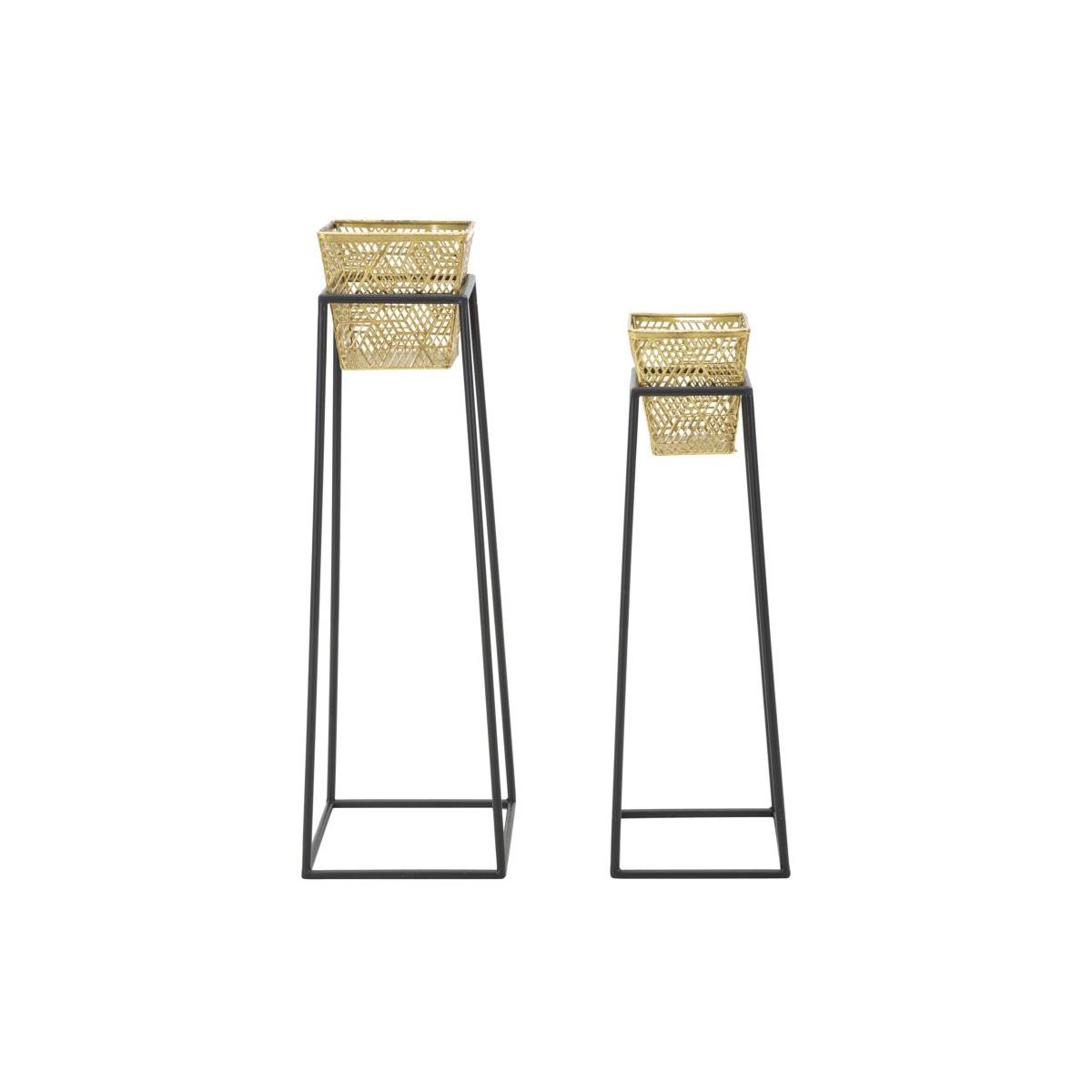 Porta Vasi Square Coppia cm.Ø23x70-20x60 |Mauro Ferretti