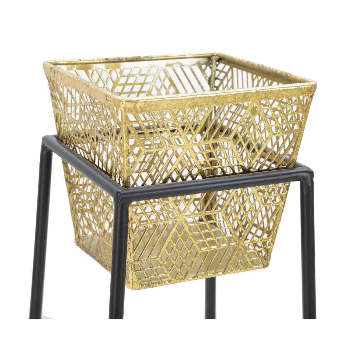 Porta Vasi Square Coppia cm.Ø23x70-20x60 |Mauro Ferretti