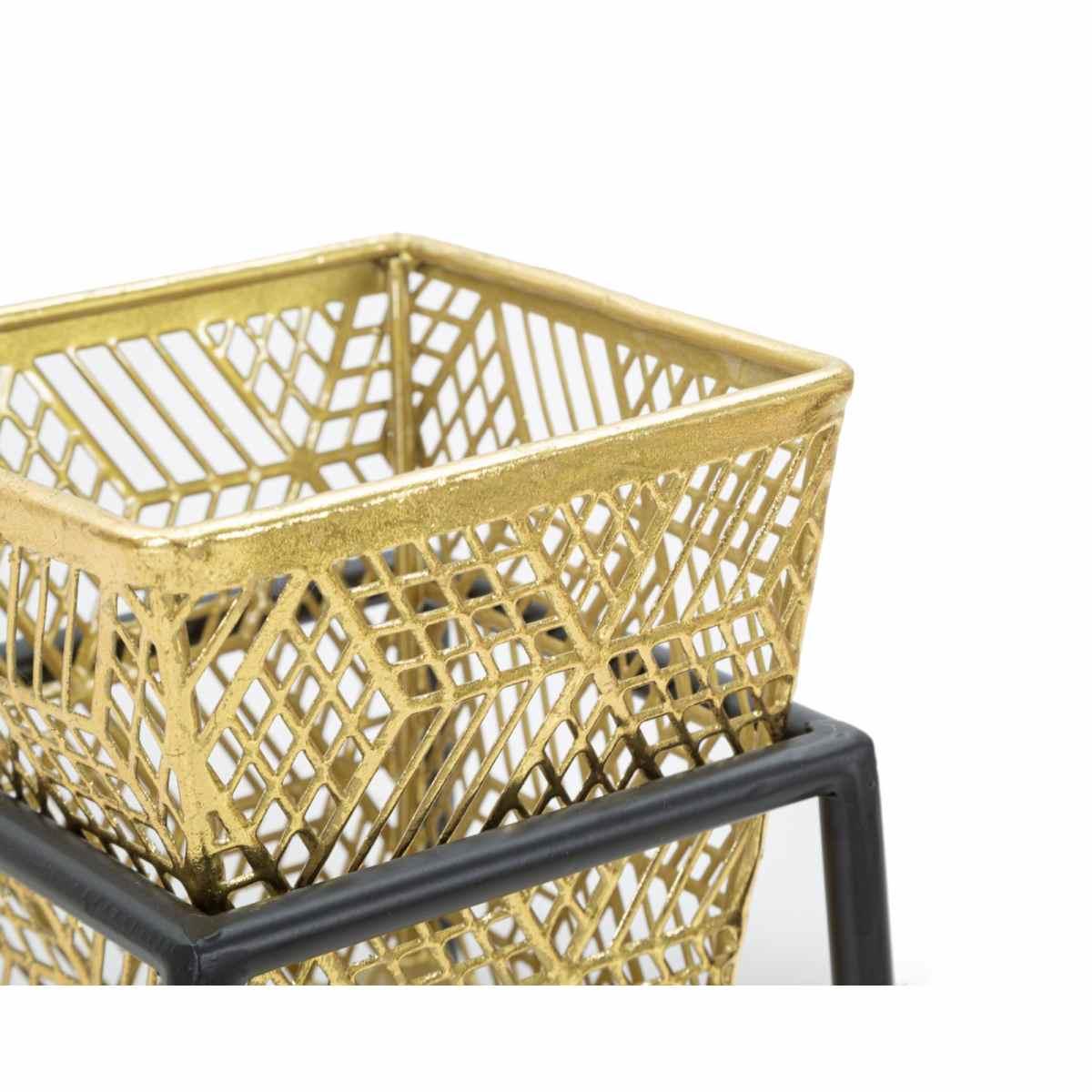 Porta Vasi Square Coppia cm.Ø23x70-20x60 |Mauro Ferretti