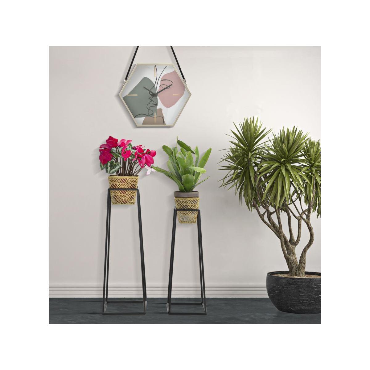 Porta Vasi Square Coppia cm.Ø23x70-20x60 |Mauro Ferretti