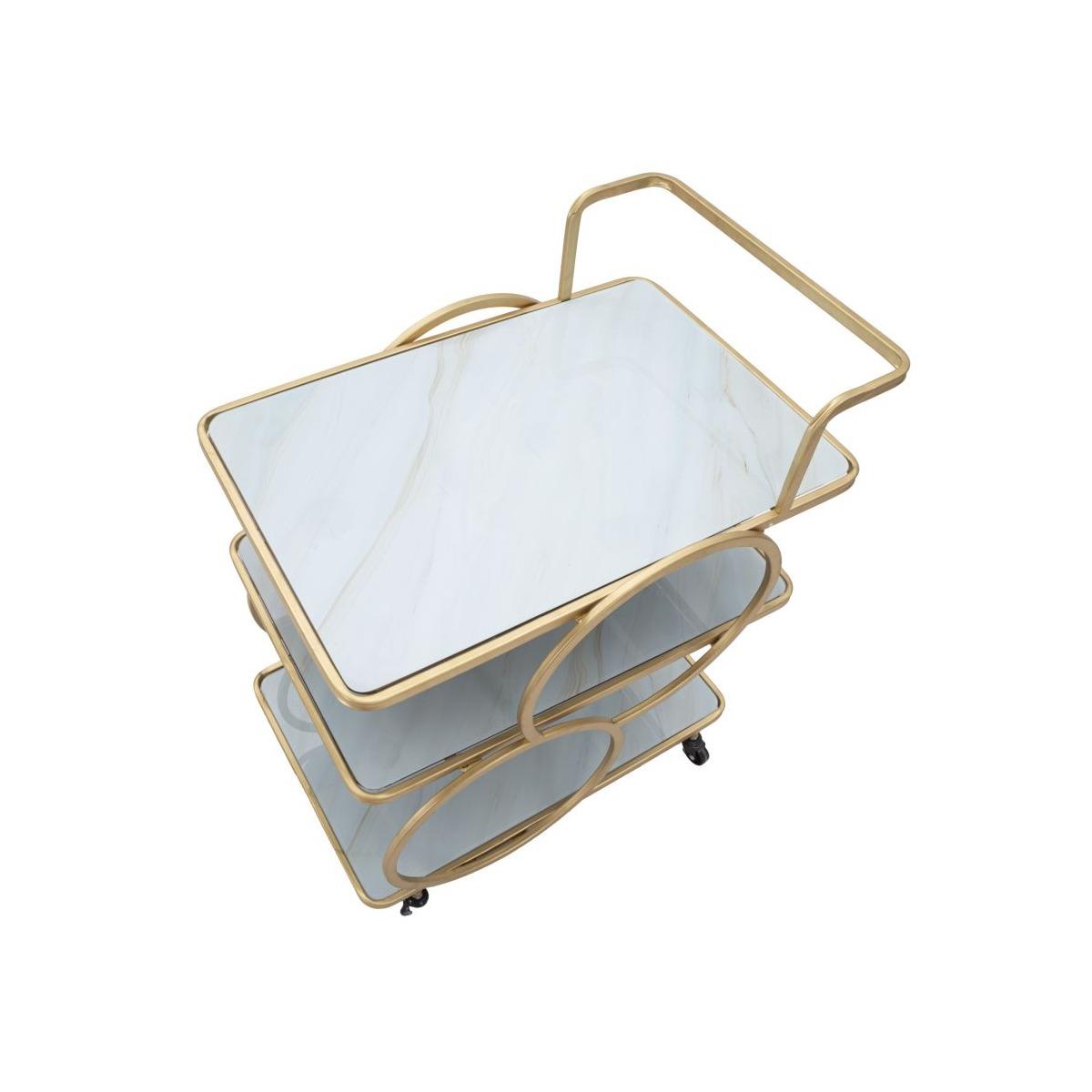 Carrello Marble Glass cm.64x46x79