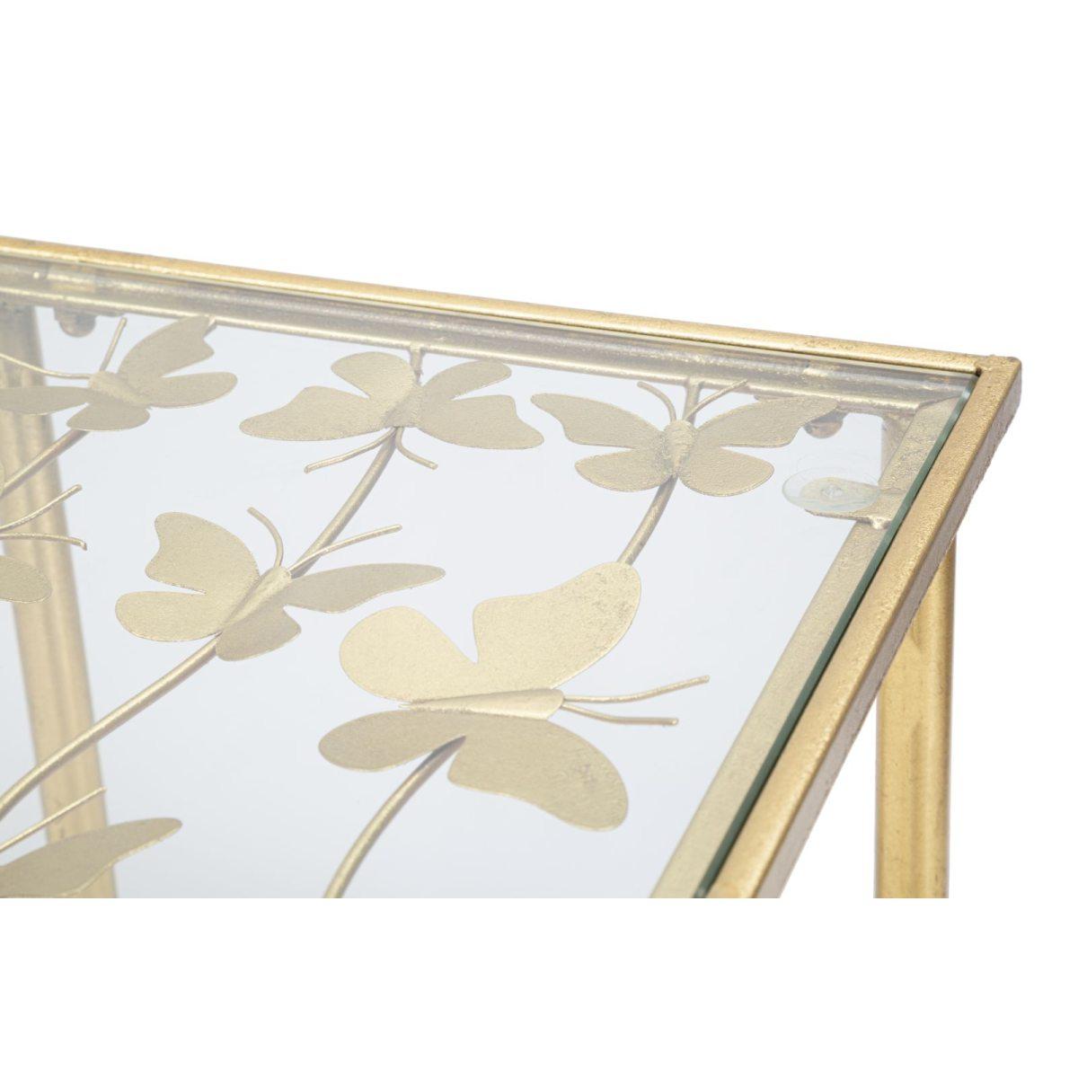 Consolle Butterflies Glass cm.100x35x80 |Mauro Ferretti