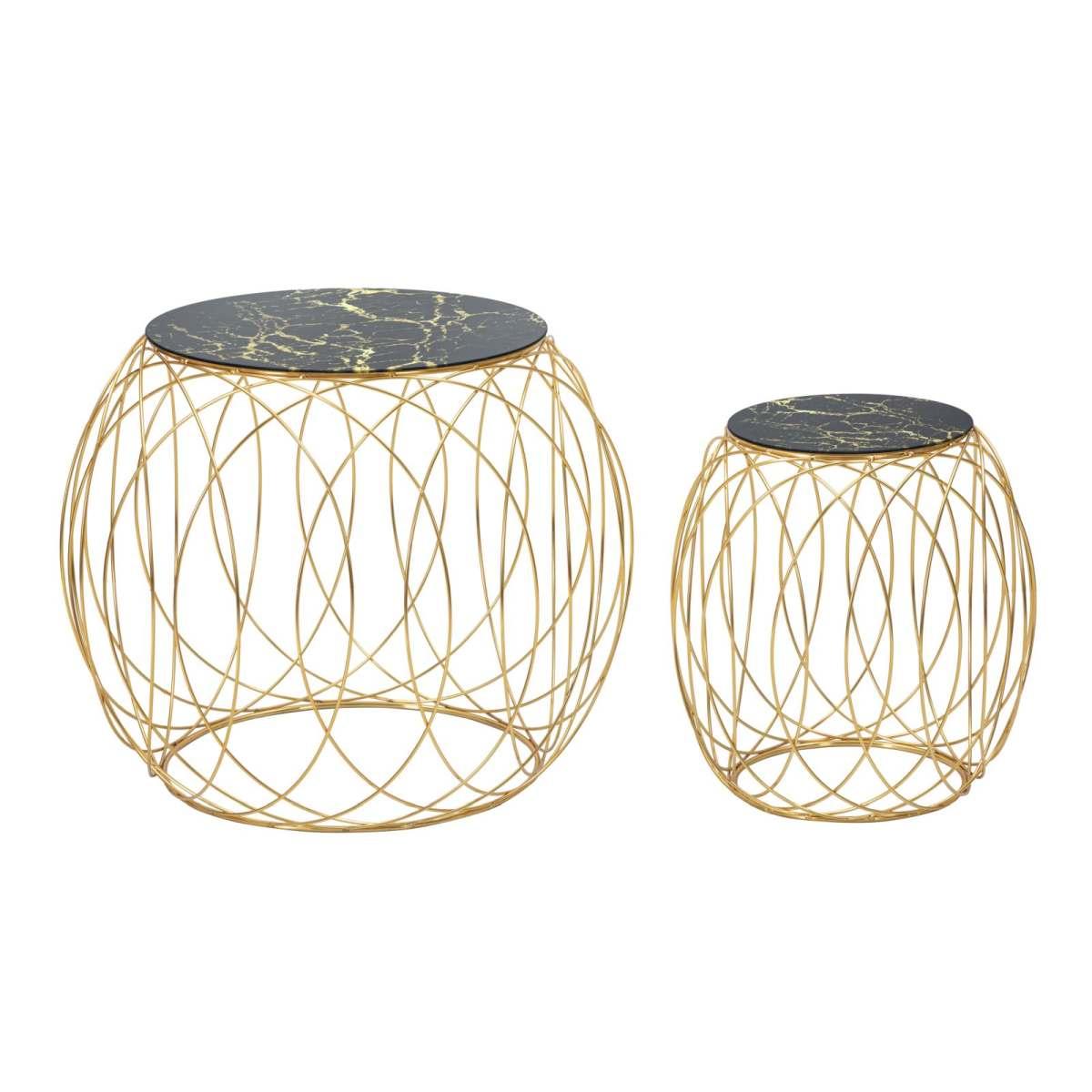 Tavolinetti Ball Coppia cm.Ø68x56-43x45 |Mauro Ferretti