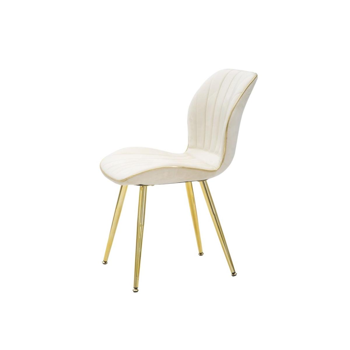 Sedia Paris Space Crema /Gold Set 2 Pz Cm 46x58x77 |Mauro Ferretti
