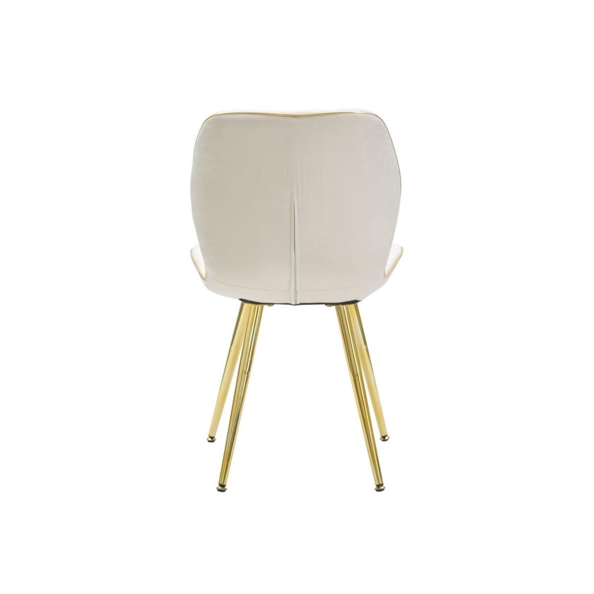 Sedia Paris Space Crema /Gold Set 2 Pz Cm 46x58x77 |Mauro Ferretti