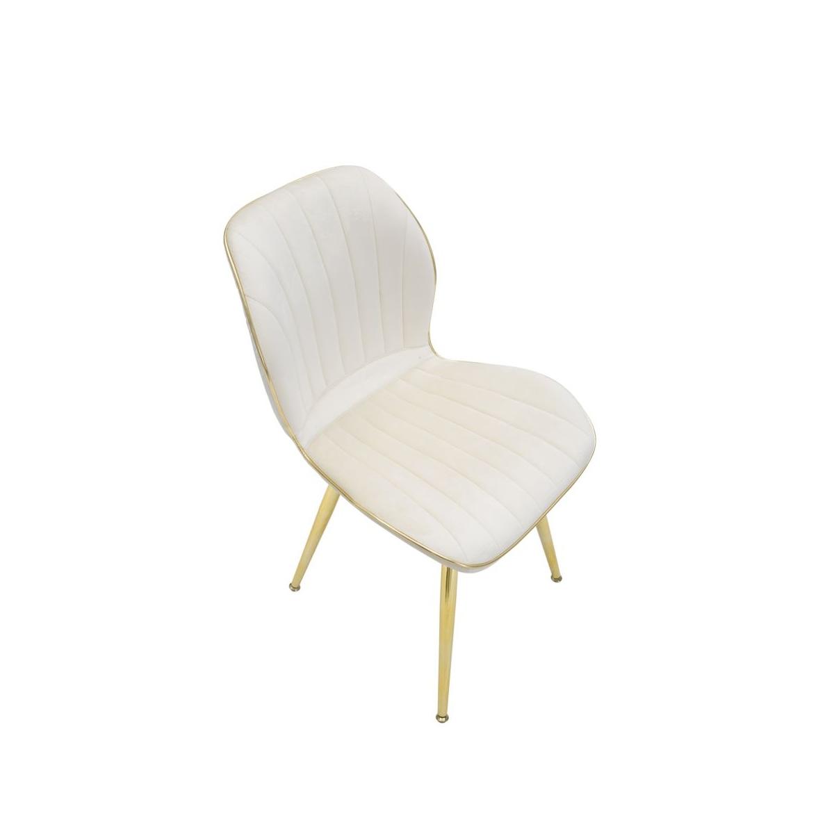 Sedia Paris Space Crema /Gold Set 2 Pz Cm 46x58x77 |Mauro Ferretti