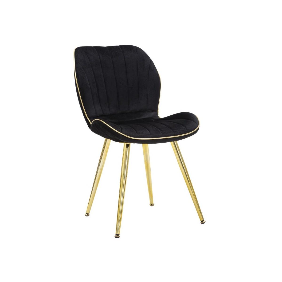 Sedia Paris Space Nera /Gold Set 2 Pz cm.46x58x77 |Mauro Ferretti