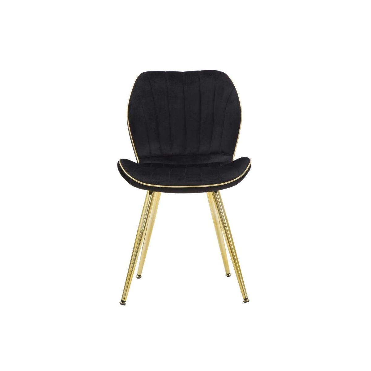 Sedia Paris Space Nera /Gold Set 2 Pz cm.46x58x77 |Mauro Ferretti