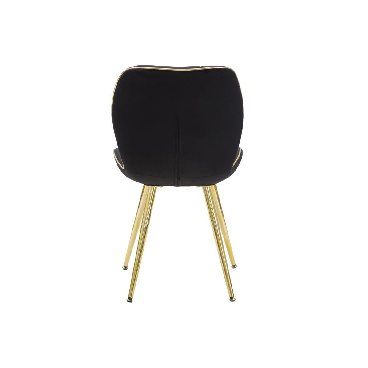 Sedia Paris Space Nera /Gold Set 2 Pz cm.46x58x77 |Mauro Ferretti