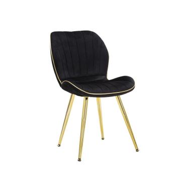 Sedia Paris Space Nera /Gold Set 2 Pz cm.46x58x77 |Mauro Ferretti