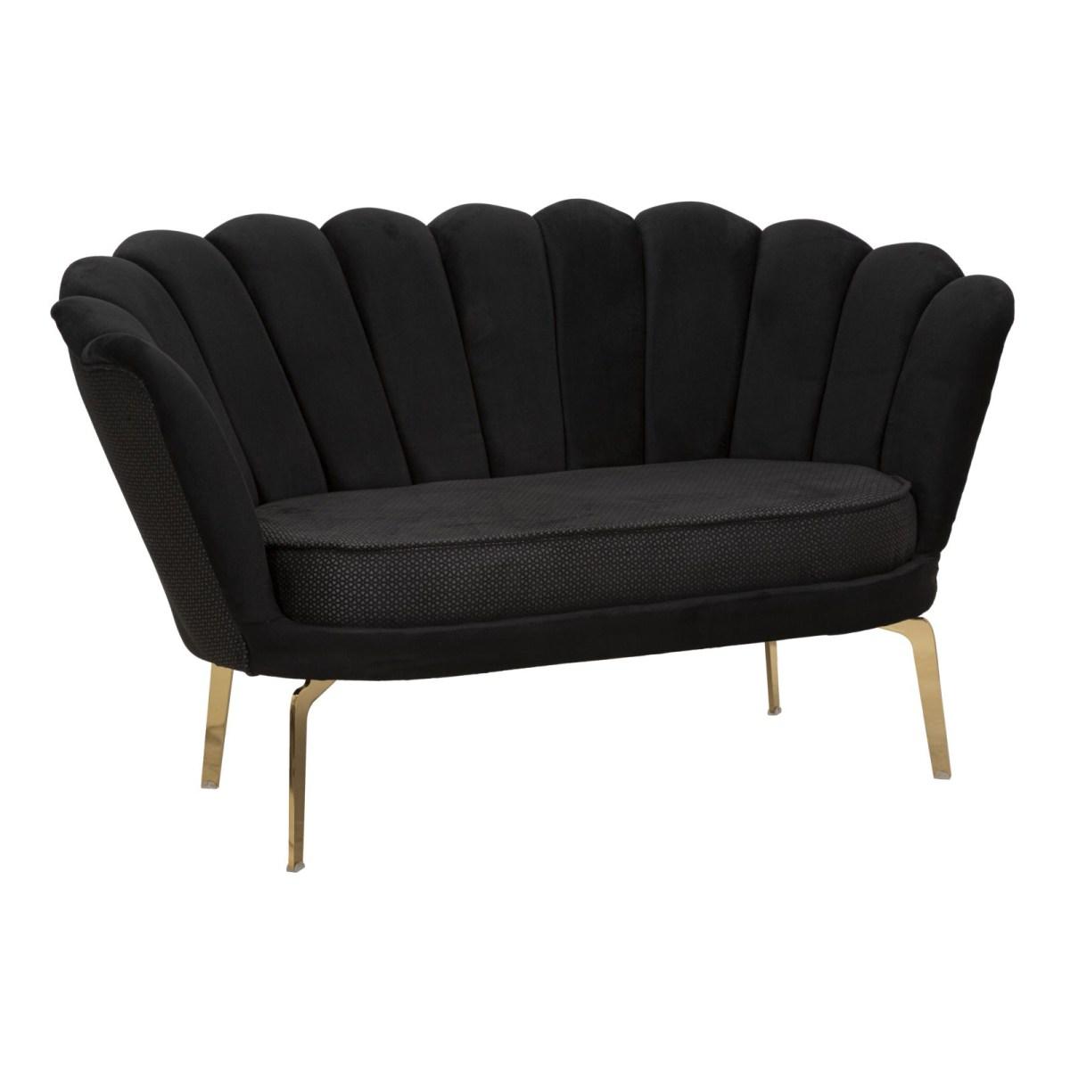 Divano Vienna Plus Nero cm.136x76x78