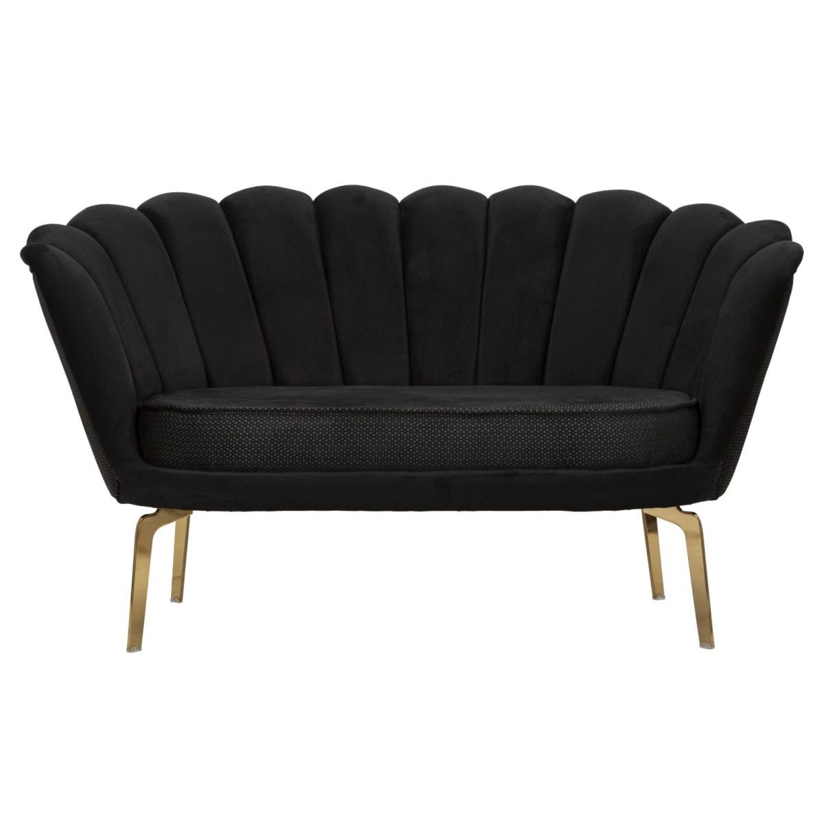 Divano Vienna Plus Nero cm.136x76x78