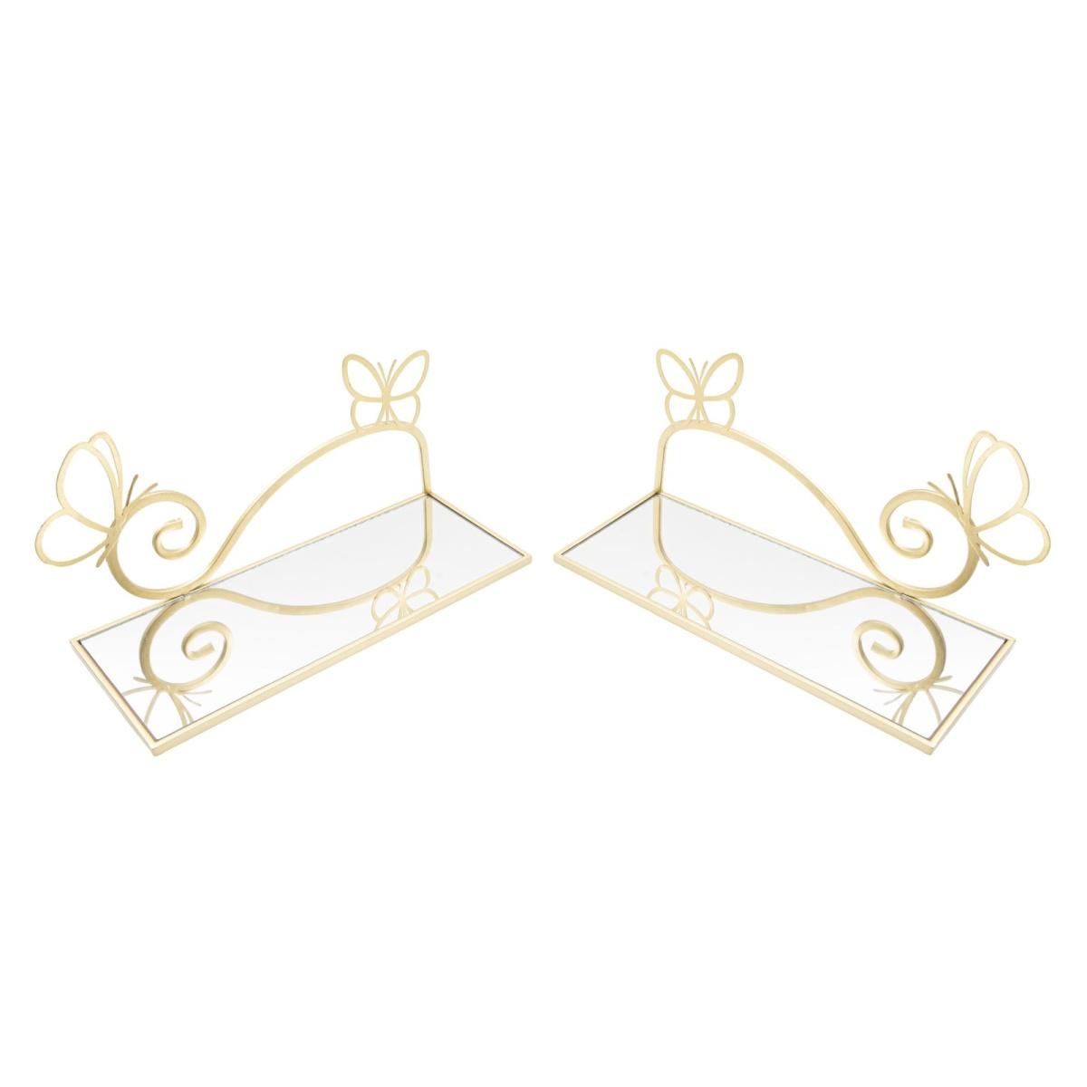 Comodino Mensola Butterfly Coppia cm.41,5x18x21