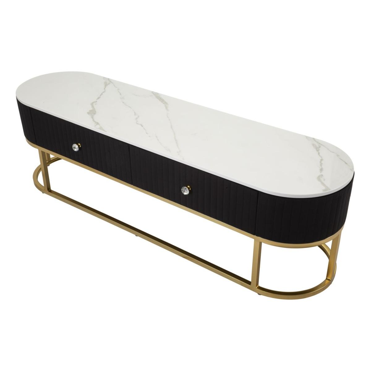 Porta Tv Montpellier Nero cm.150x42x45 |Mauro Ferretti