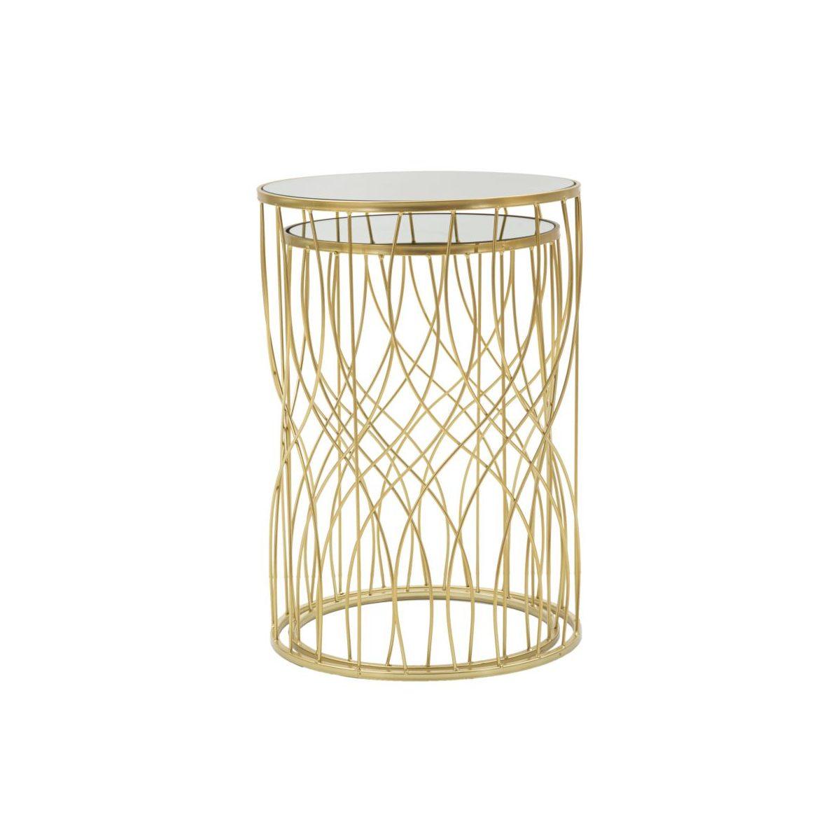 Tavolinetti Ligne Coppia cm.Ø38x55-33x50 |Mauro Ferretti