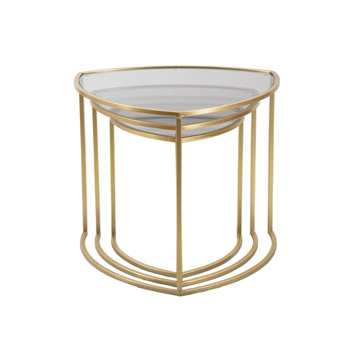 Tavolinetti Da Caffe' Triangle Set 3 Pz cm.Ø60x50-50x45-40x40 |Mauro Ferretti