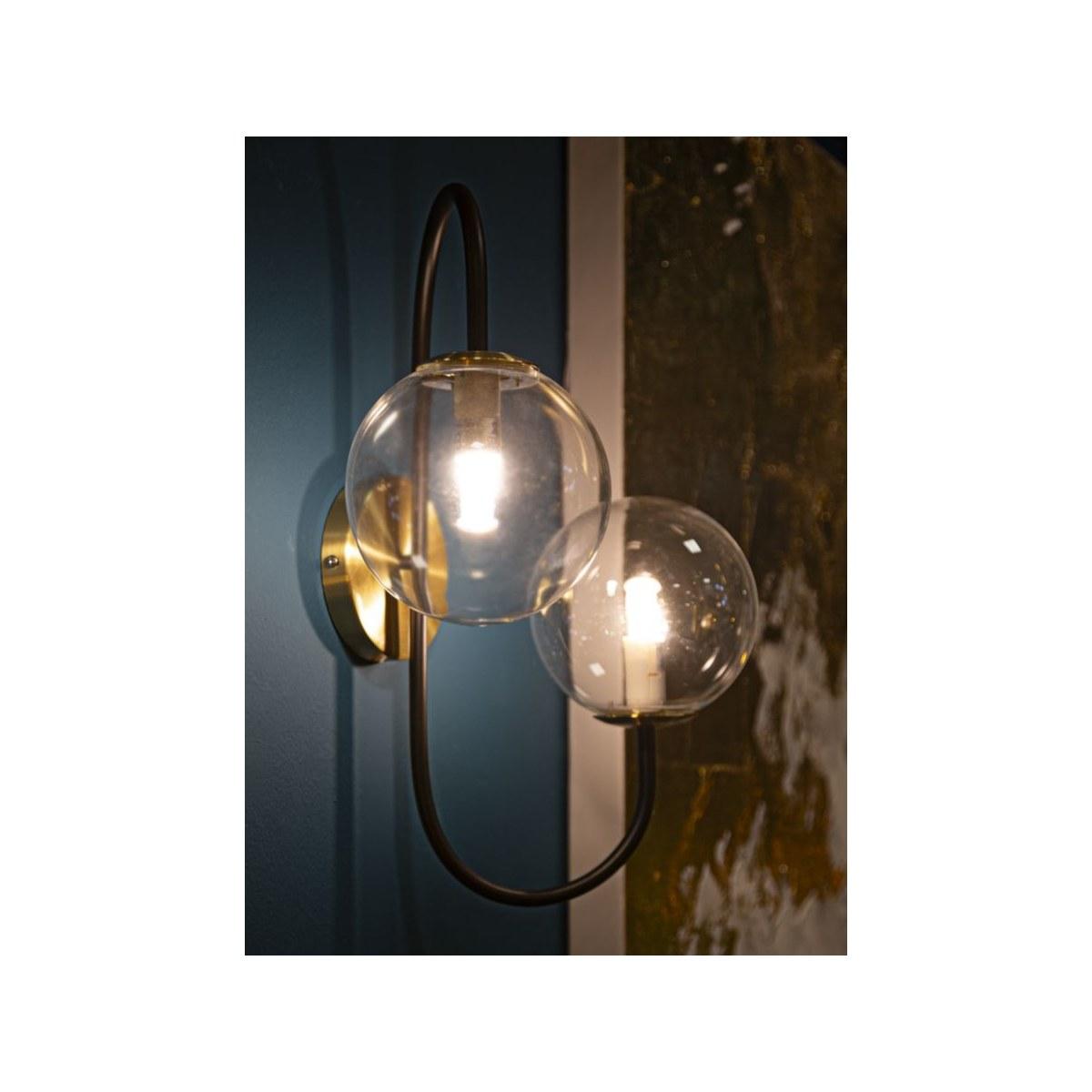 Lampada Muro Iron Black cm.36x24x45 |Mauro Ferretti