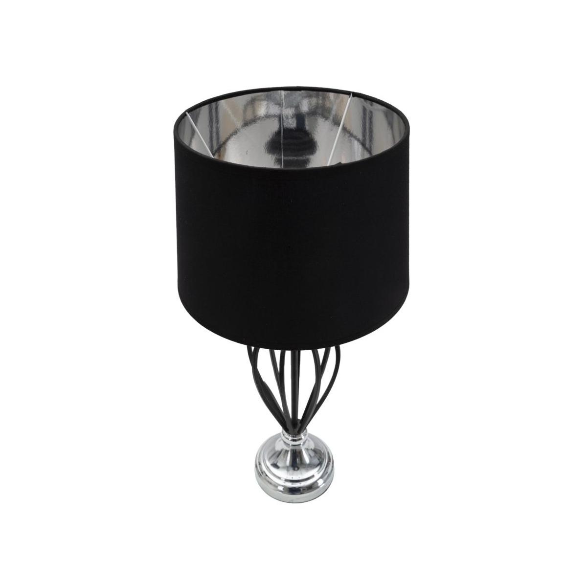 Lampada Da Tavolo Darky Silver cm.Ø28x56 |Mauro Ferretti