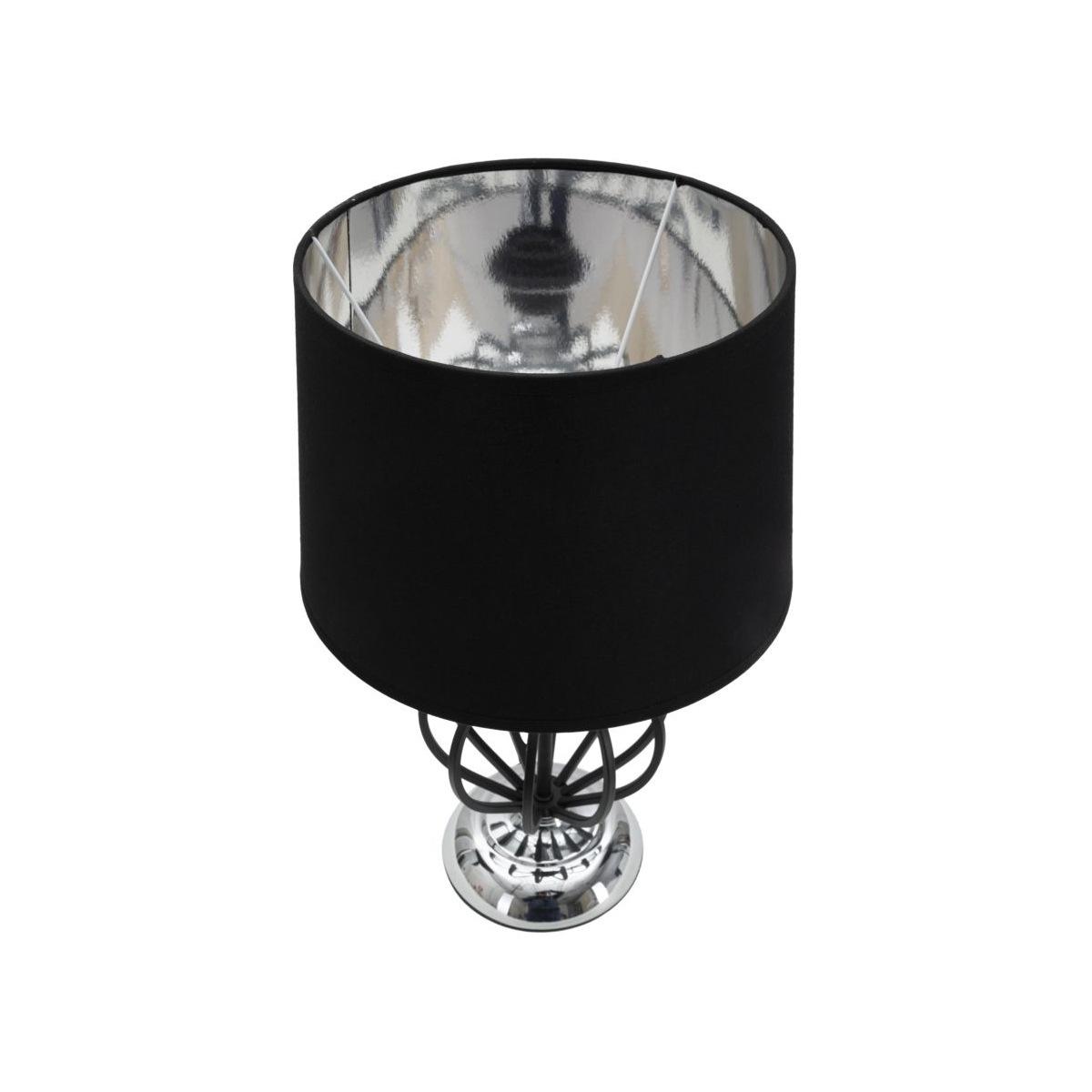 Lampada Da Tavolo Darky Silver cm.Ø28x44,5 |Mauro Ferretti