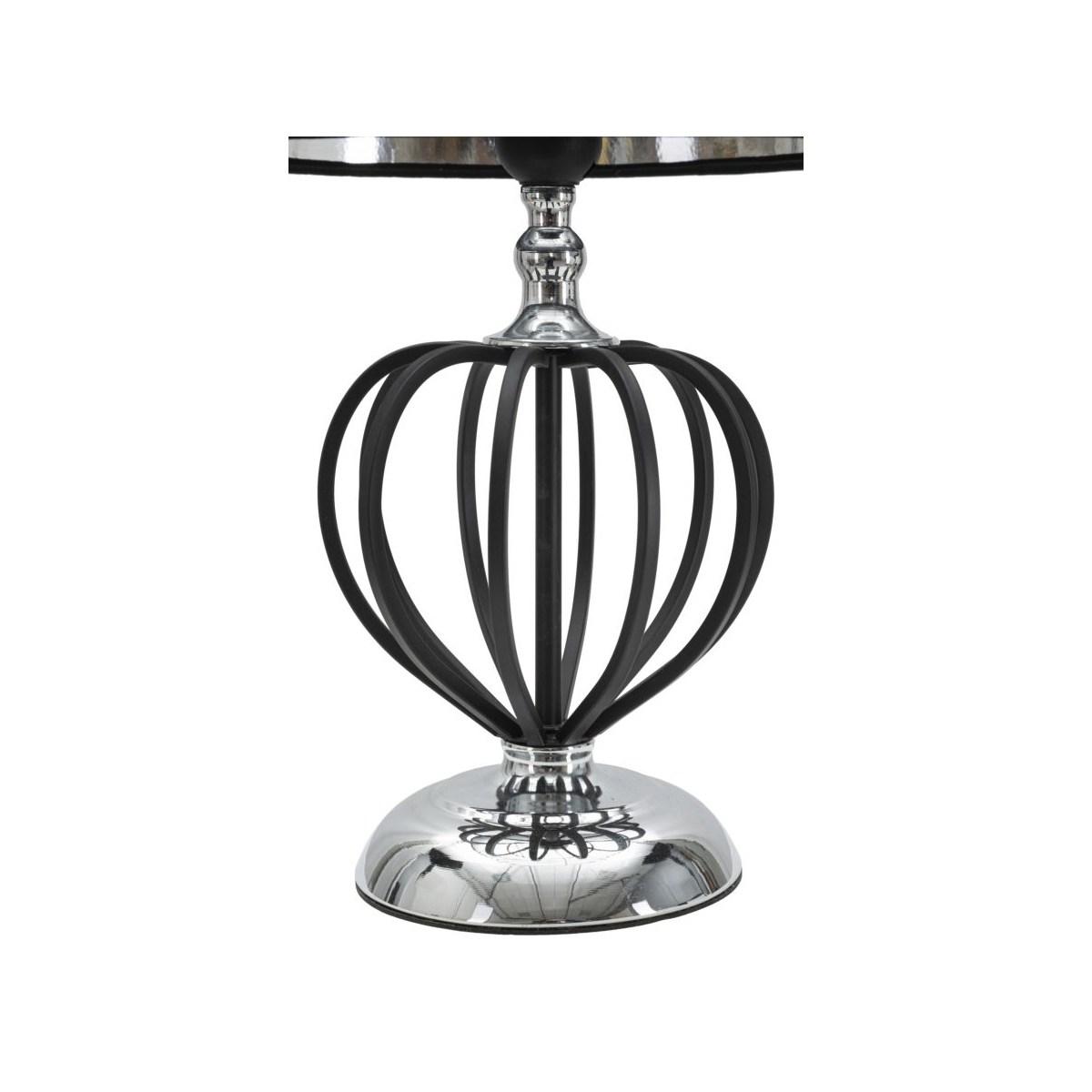 Lampada Da Tavolo Darky Silver cm.Ø28x44,5 |Mauro Ferretti