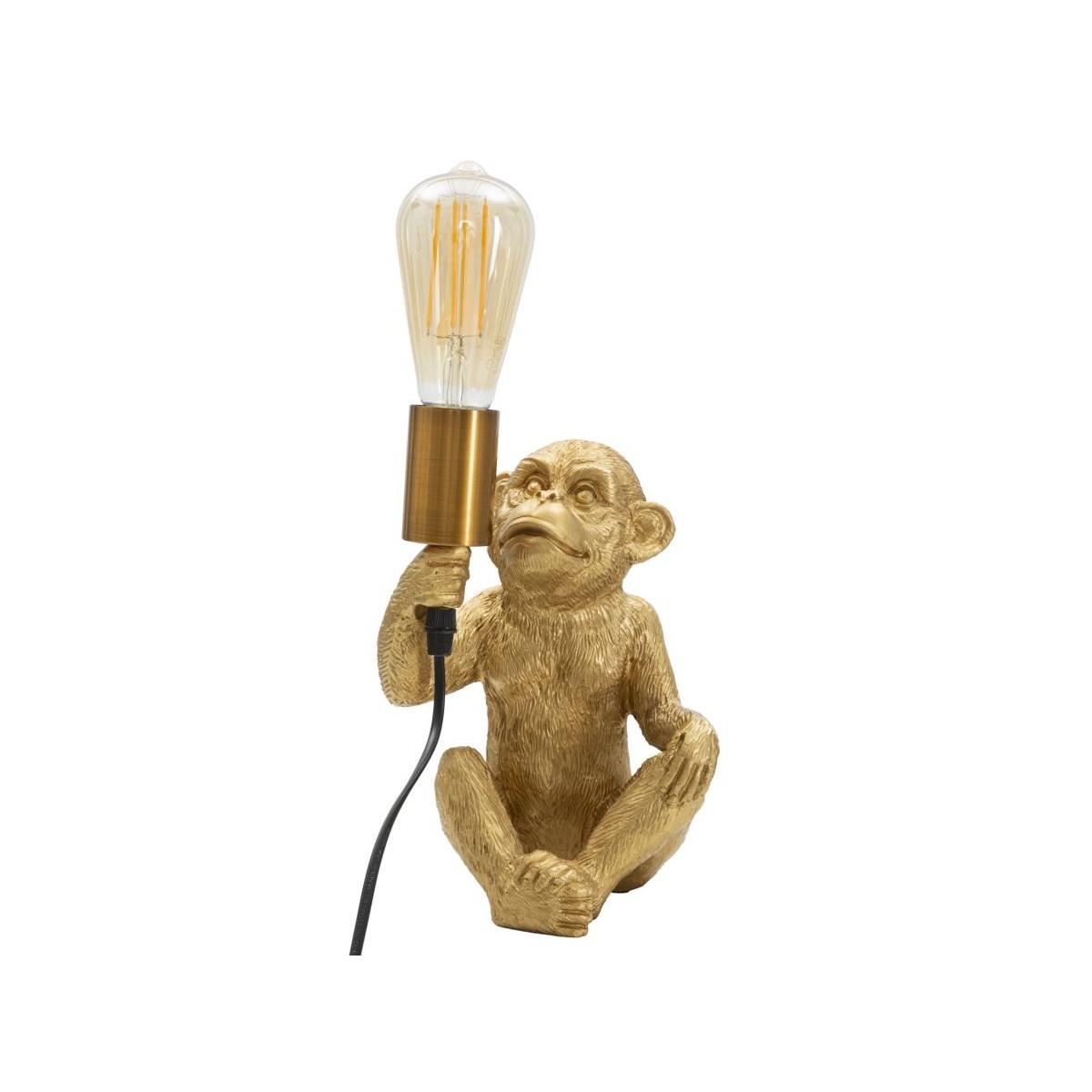 Lampada Da Tavolo Monkey Oro cm.17x14,5x25 |Mauro Ferretti