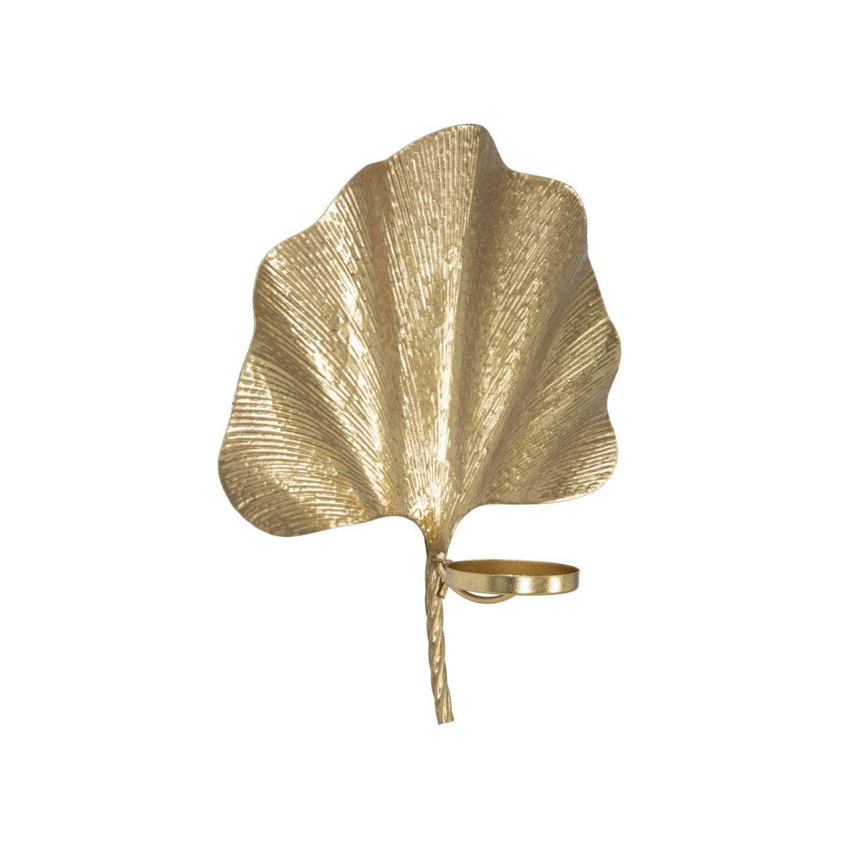 Portacandela Da Muro Glam Leaf cm.41x11,5x40 |Mauro Ferretti